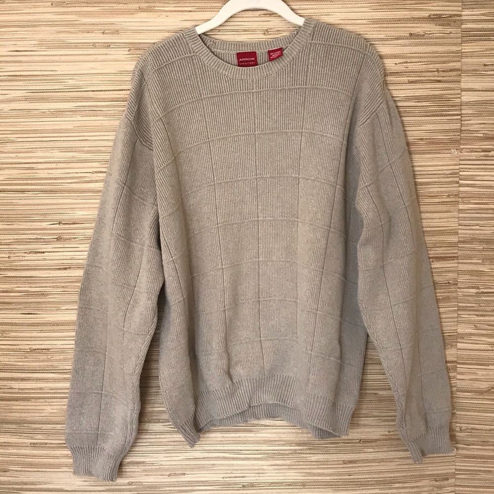 Arrow Windowpane Pullover Sweater - image 1